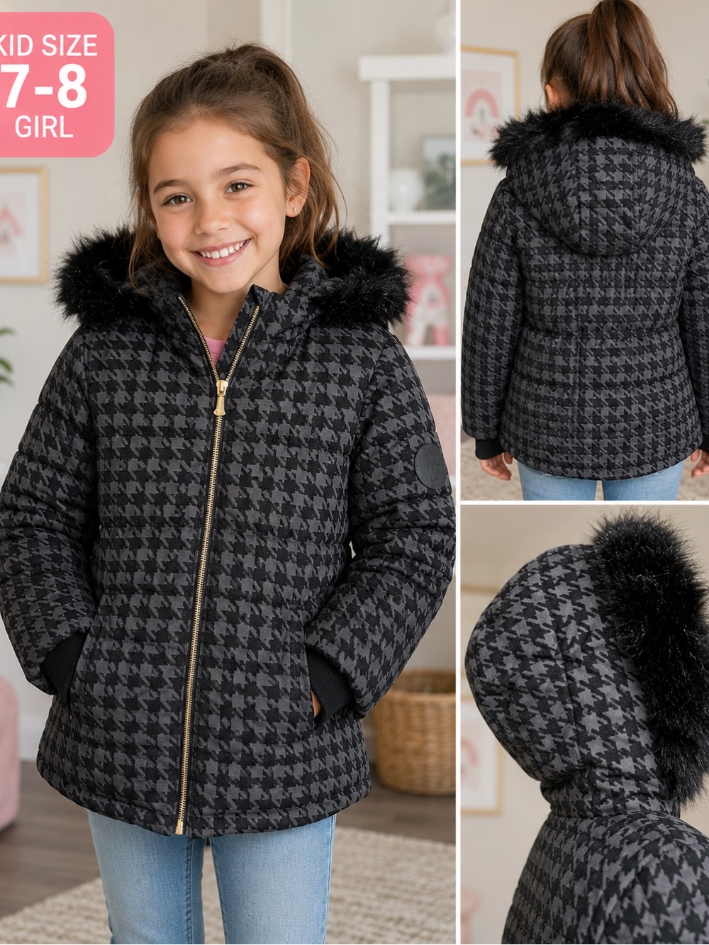 Juicy Couture Kids Pink Label Black Interior Jacket